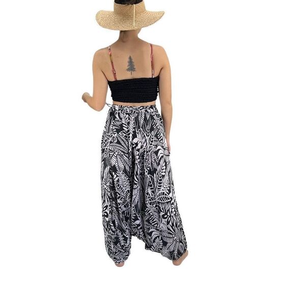 Apau ~ Gender Fluid Alladin Gypsy Shibori Tie Dyed Rayon Pants - Picture 13 of 15